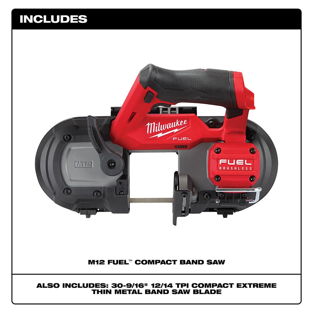 Milwaukee M12 FUEL Compact Band Saw Bare Tool - Flockneti