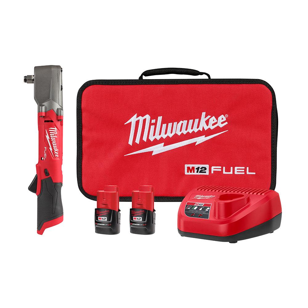 Milwaukee M12 FUEL 1/2″ Right Angle Impact Wrench Kit - Flockneti