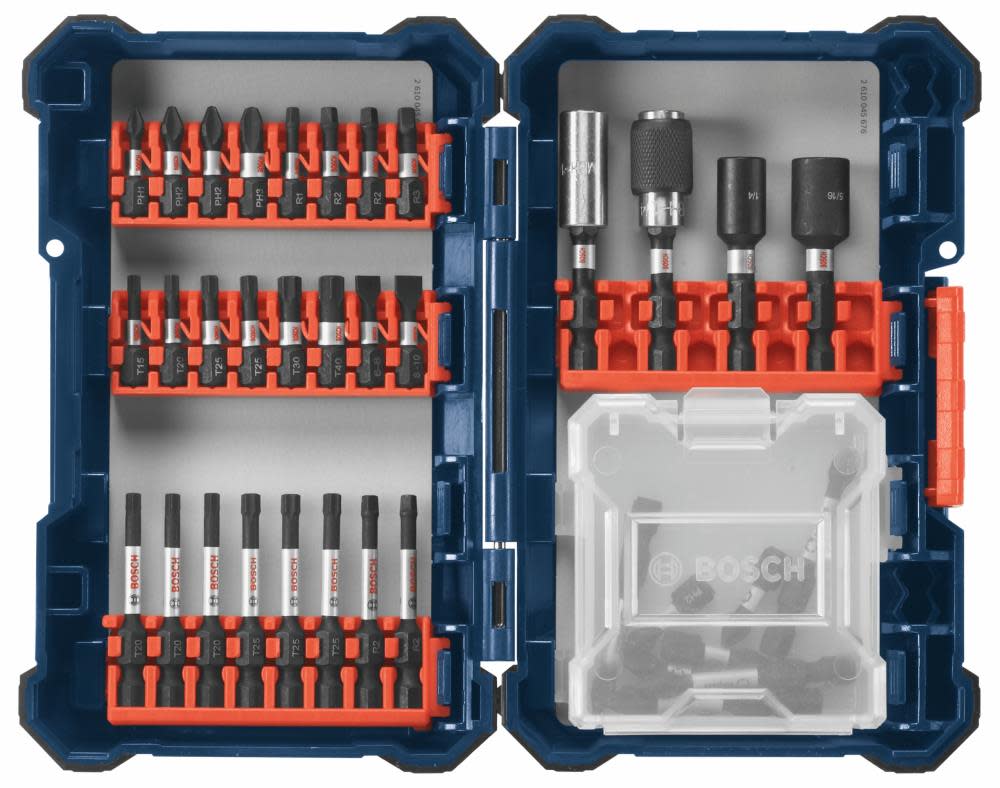 Bosch 38 pc. Impact Tough Screwdriving Custom Case System Set - Flockneti