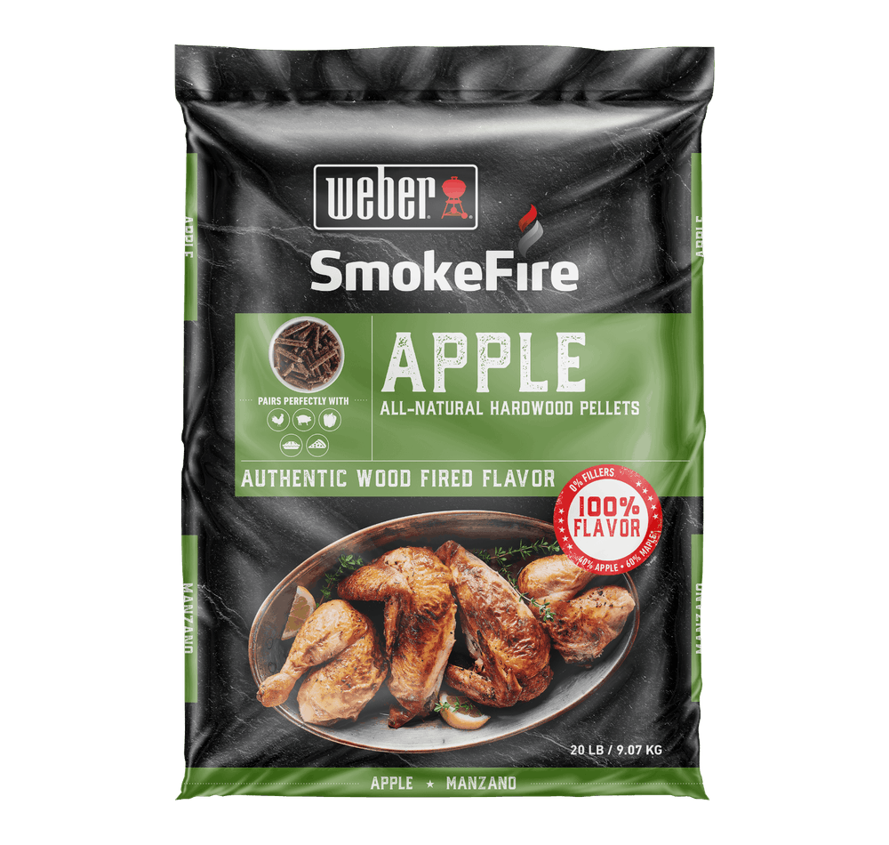 Weber 20 Lb Apple All-Natural Hardwood Pellets - Flockneti