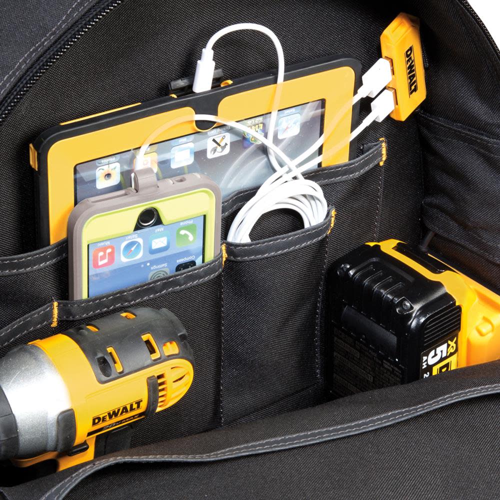 DEWALT 33 Pocket Lighted USB Charging Tool Backpack - Flockneti