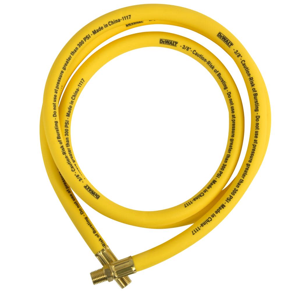 DEWALT 3/8 in. x 6 ft. Premium Hybrid Lead-in Air Hose - Flockneti