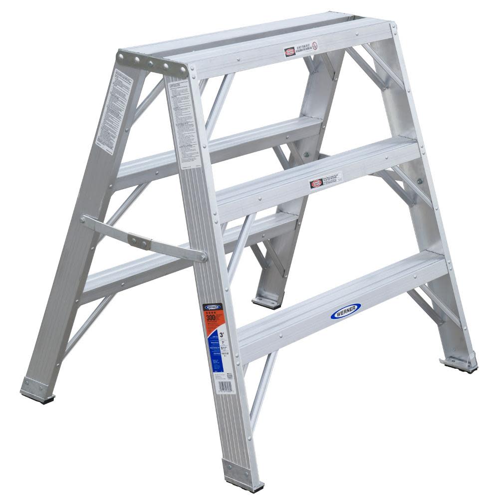 Werner 3 Ft. Aluminum Twin-Work Stand Type IA - Flockneti