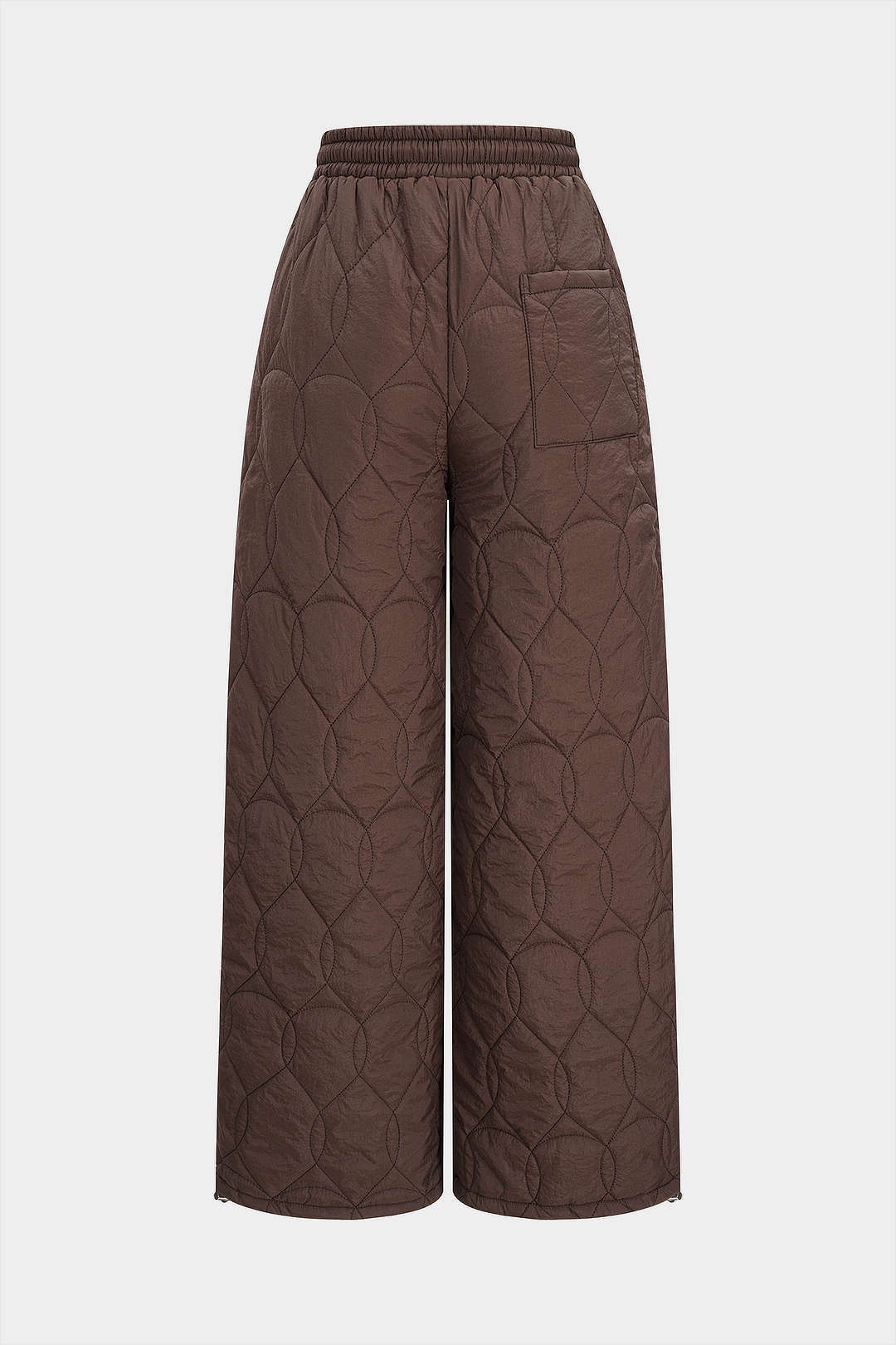Quilted Drawstring Straight Wide-Leg Pants - Flockneti