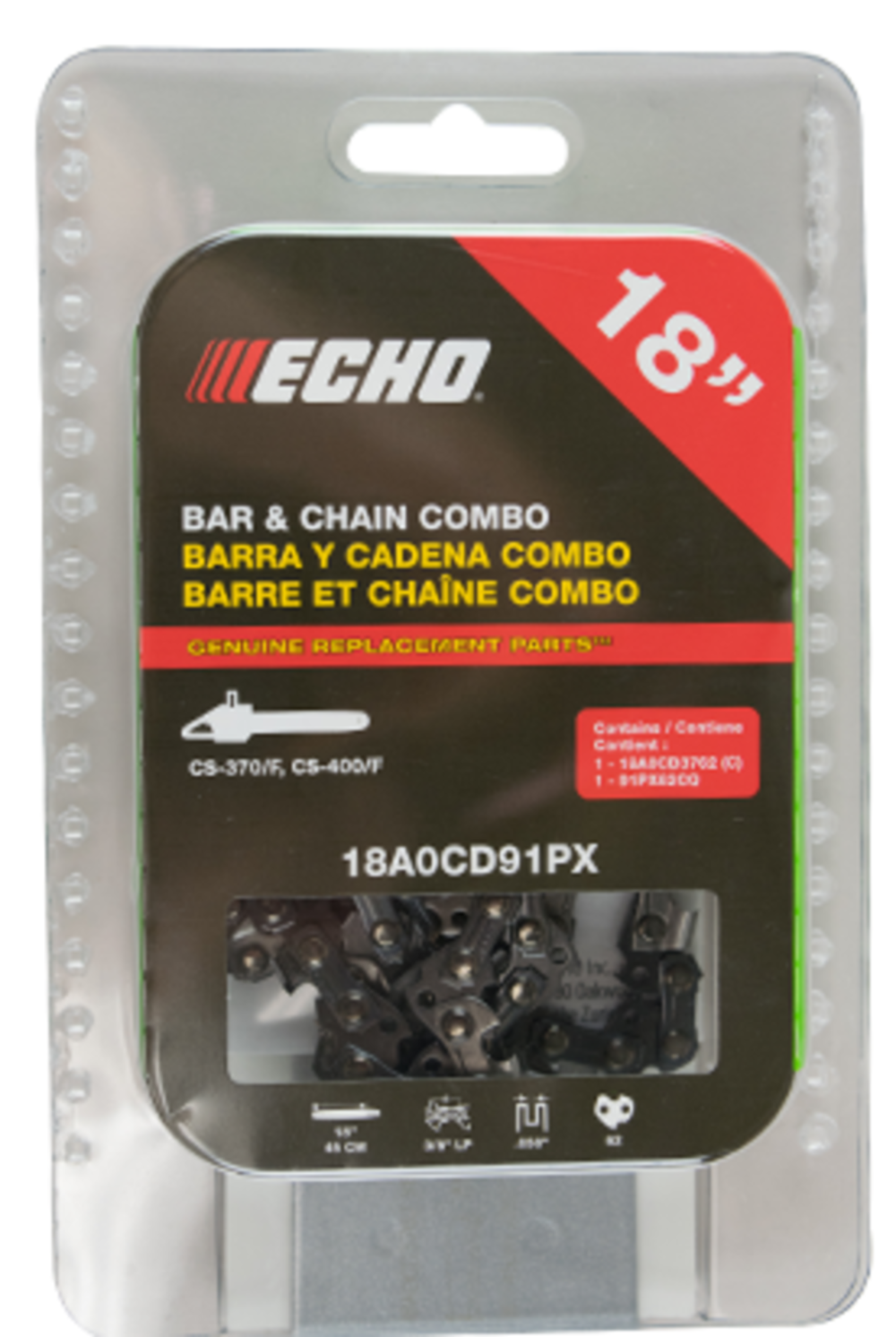 Echo Bar and Chain Combo Pack 18″ - Flockneti