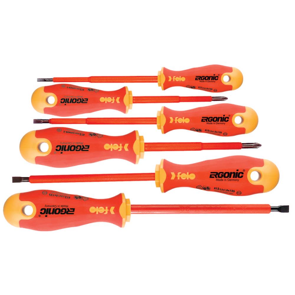 Felo 6pc Ergonomic Screwdriver Set - Flockneti