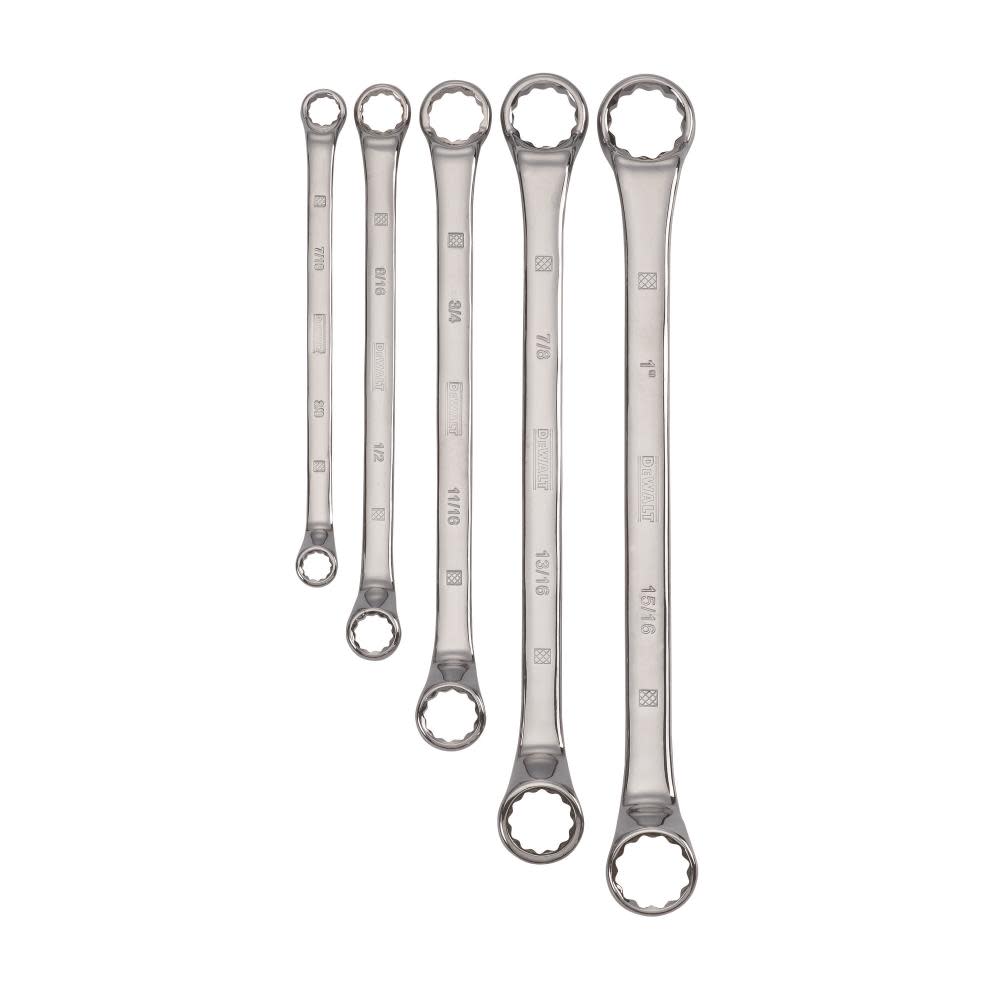 DEWALT 5 Piece Full Polish Offset Double Box Wrench Set - Flockneti