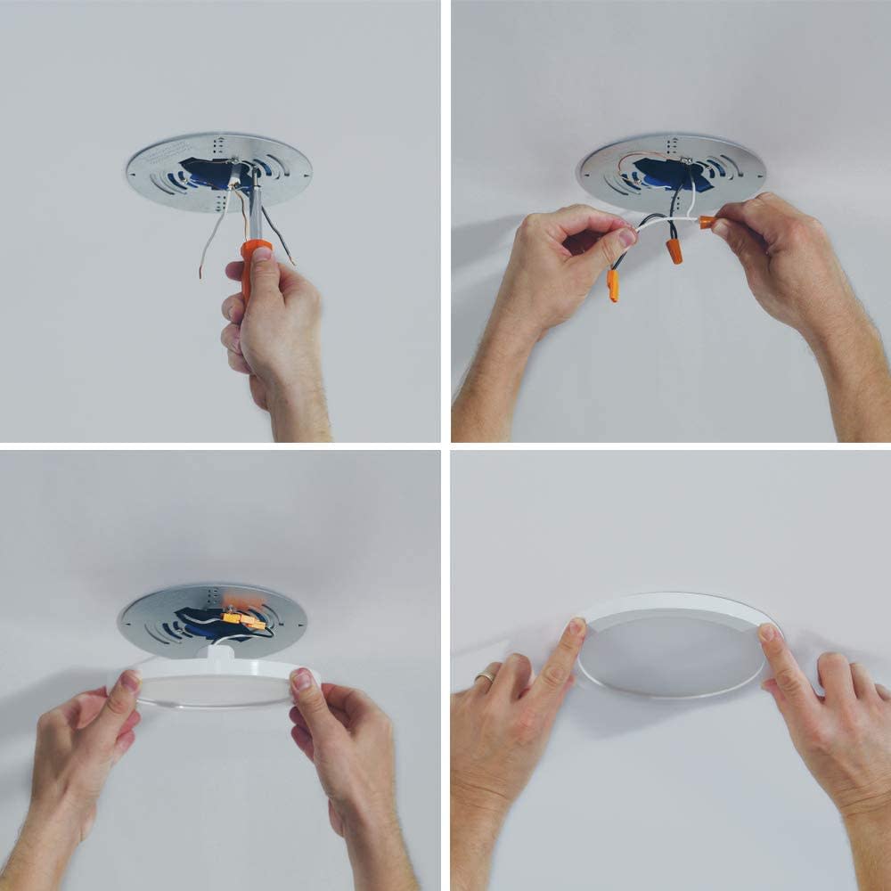 Halo Downlight 6″ White 10W 600 Lumen LED Surface Mount - Flockneti