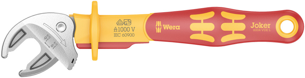Wera Tools 6004 Joker VDE L VDE-Insulated Self-Setting Spanner - Flockneti