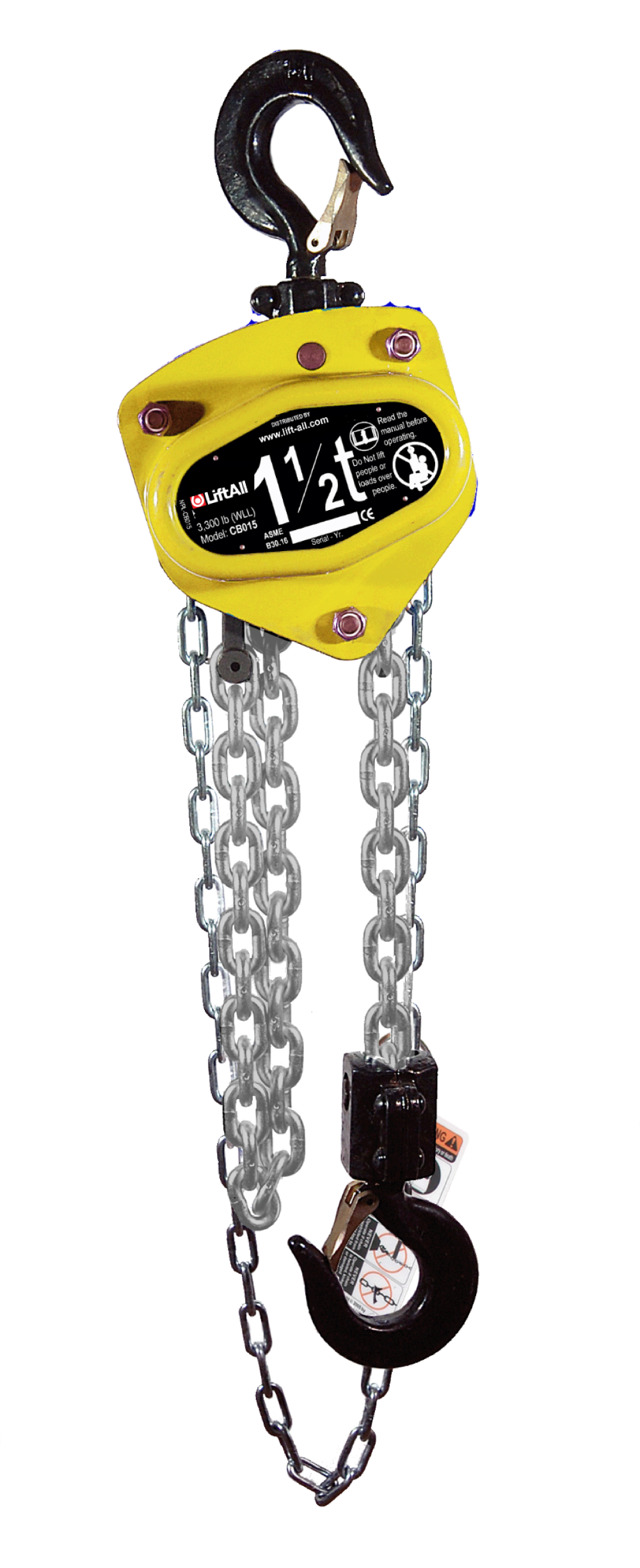 Lift-All 1/2 Ton Manual Chain Hoist 10-Ft. Lift - Flockneti