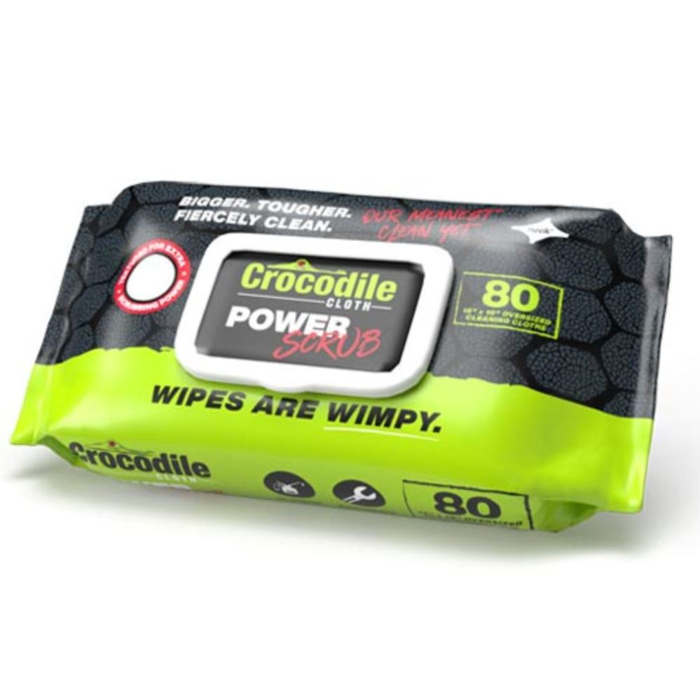 Crocodile Cloth Power SCRUB Wipe 80pk - Flockneti