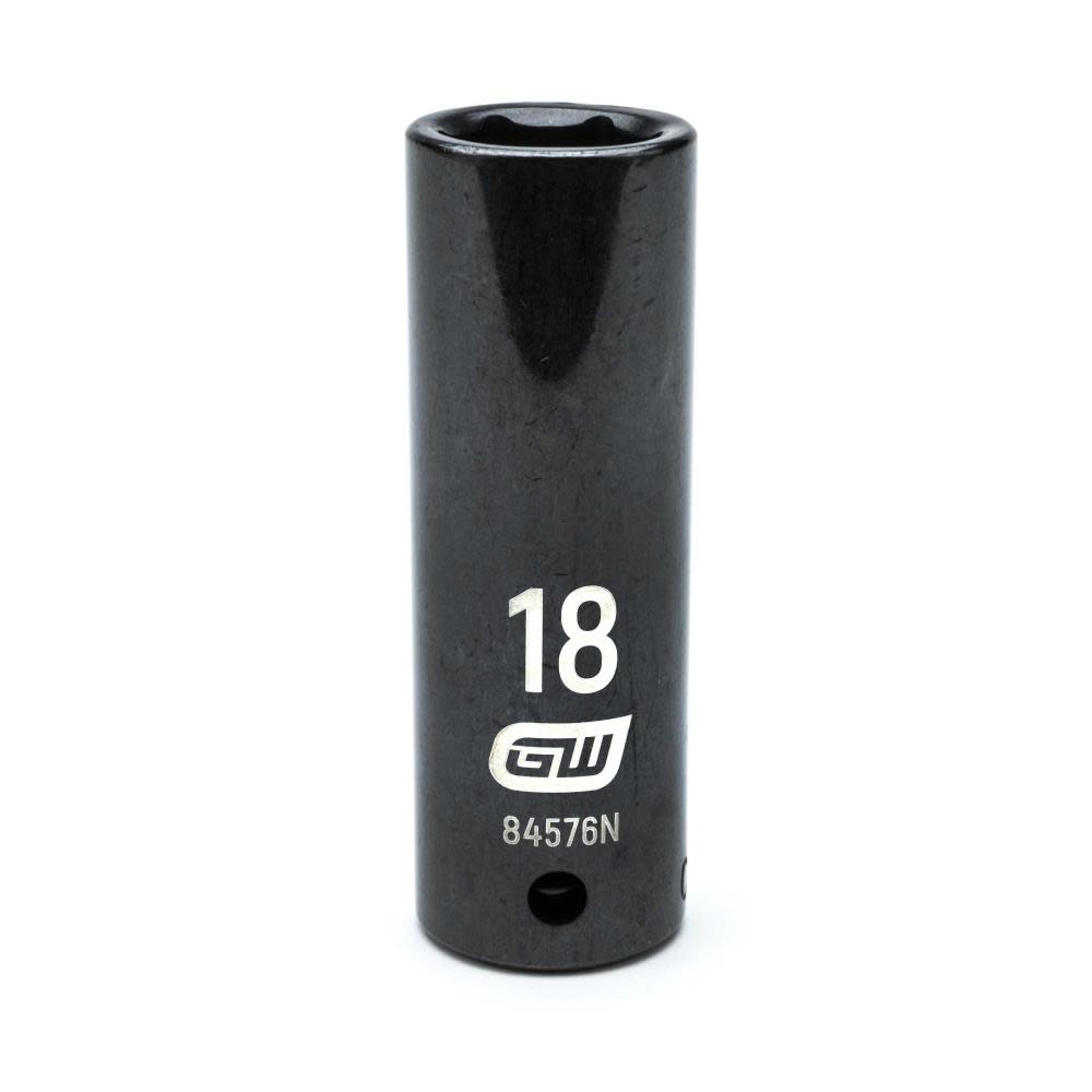 GEARWRENCH Metric Socket Deep Impact 1/2″ Drive 6 Point 18mm - Flockneti