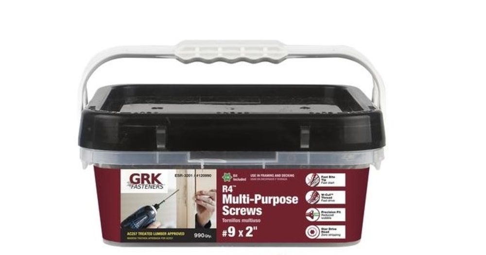 GRK Fasteners R4 Multi Purpose Framing & Decking Screws #9 x 2″ 990qty - Flockneti