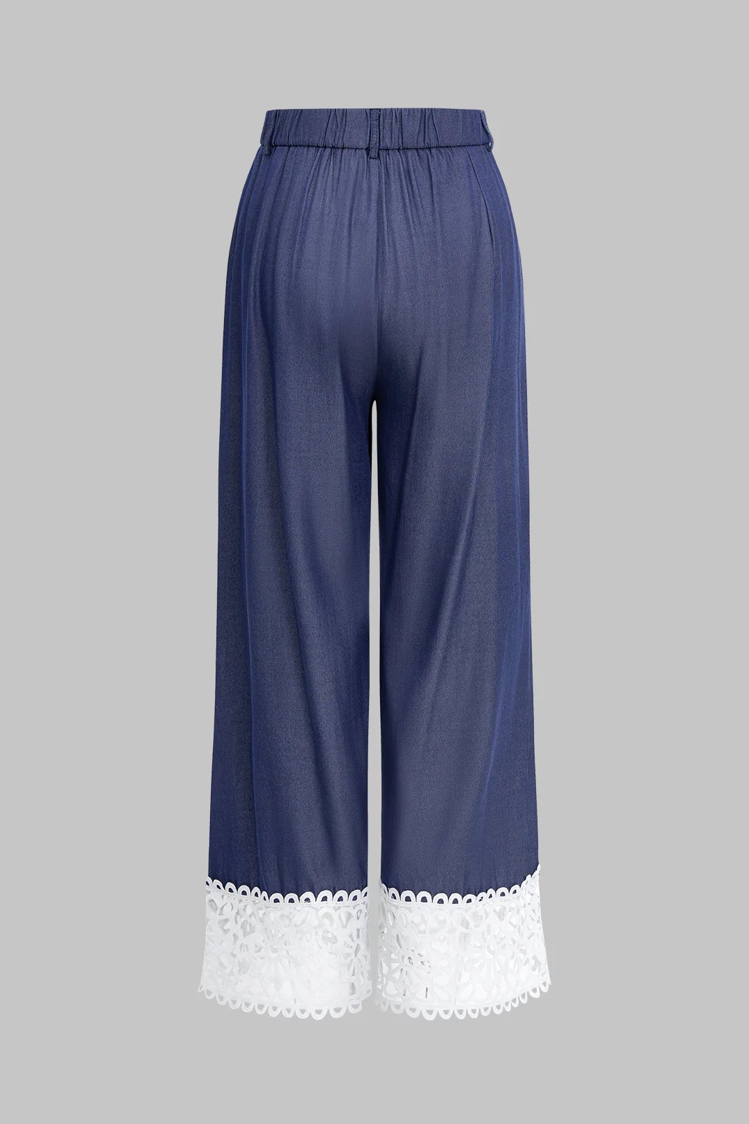 Patchwork Cut Out Wide Leg Trousers - Flockneti