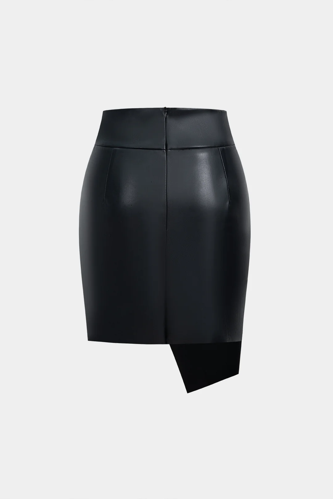 Faux Leather Zipper Skirt - Flockneti