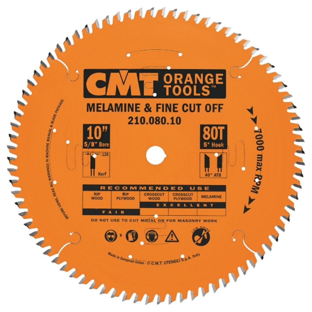 CMT 12 In x 96 x 1 In Industrial Melamine & Cut-Off Blade - Flockneti