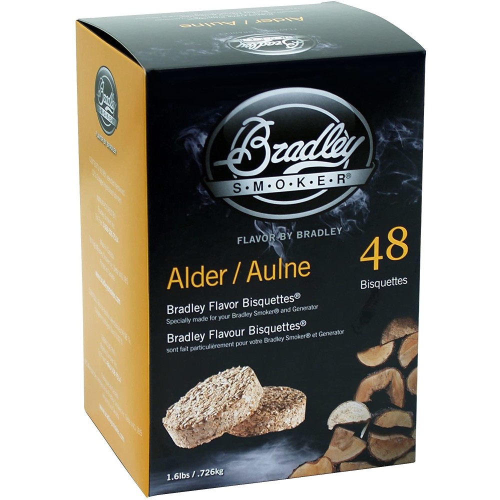 Bradley Smoker Alder Wood Bisquettes 48pk - Flockneti