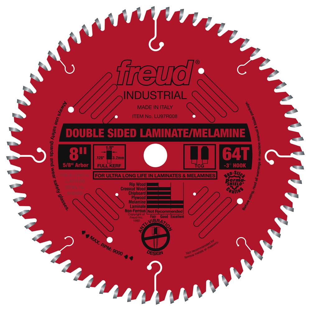 Freud 8″ Blade for Double Sided Laminate/Melamine with Perma-SHIELD Coating - Flockneti