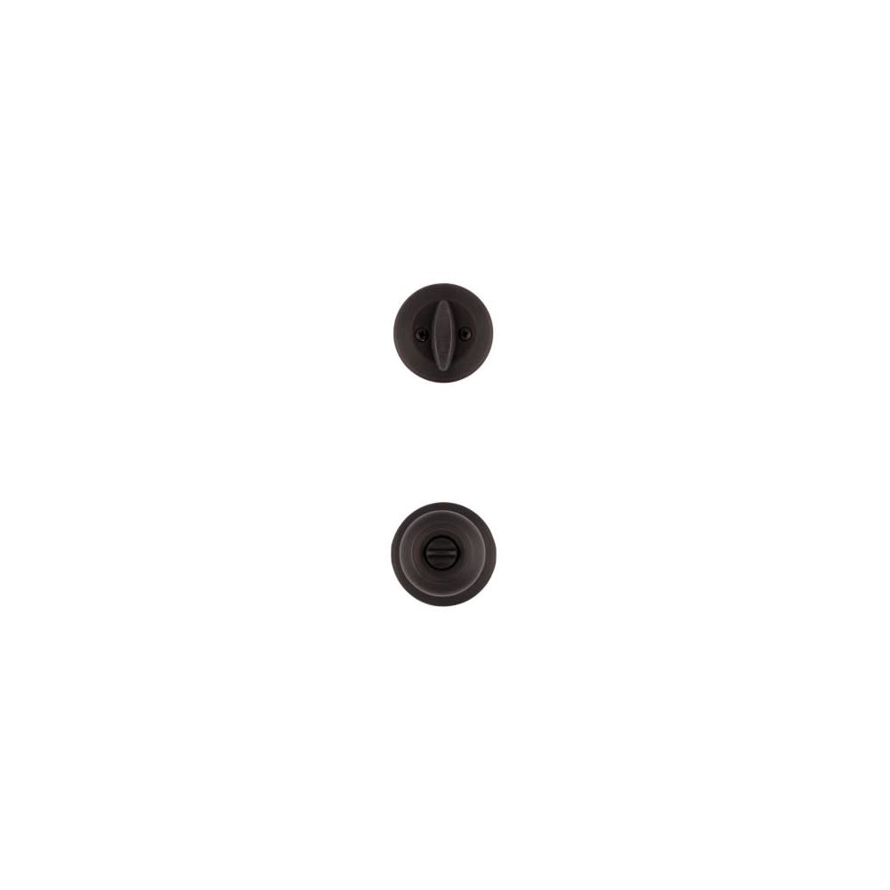 Kwikset Venetian Bronze Cove Door Knob & Single Cylinder Deadbolt Set - Flockneti