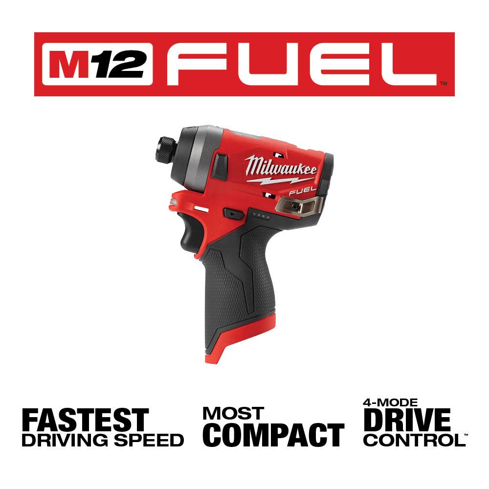 Milwaukee M12 FUEL 1/4 in. Hex Impact Driver - Flockneti