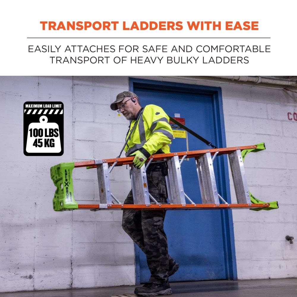Ergodyne Arsenal 5300 Ladder Shoulder Lifting Strap & Carrying Handle Black - Flockneti
