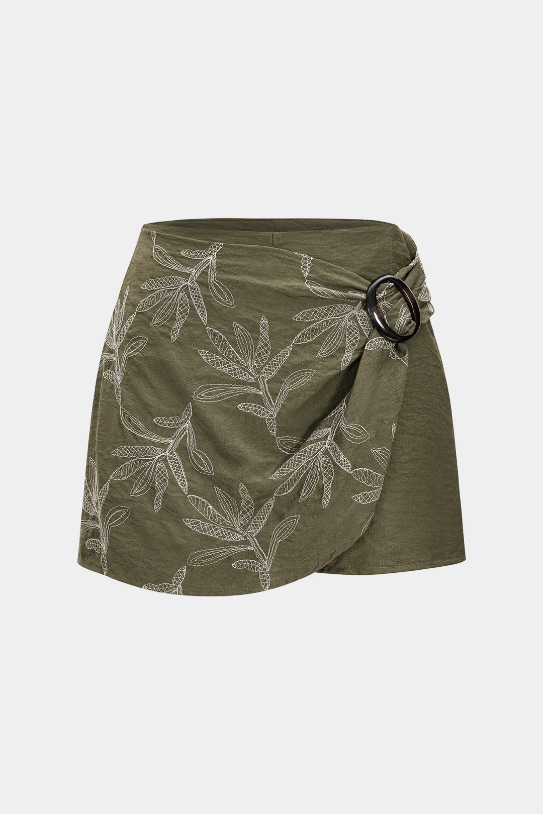 Embroidery Asymmetrical Shorts - Flockneti