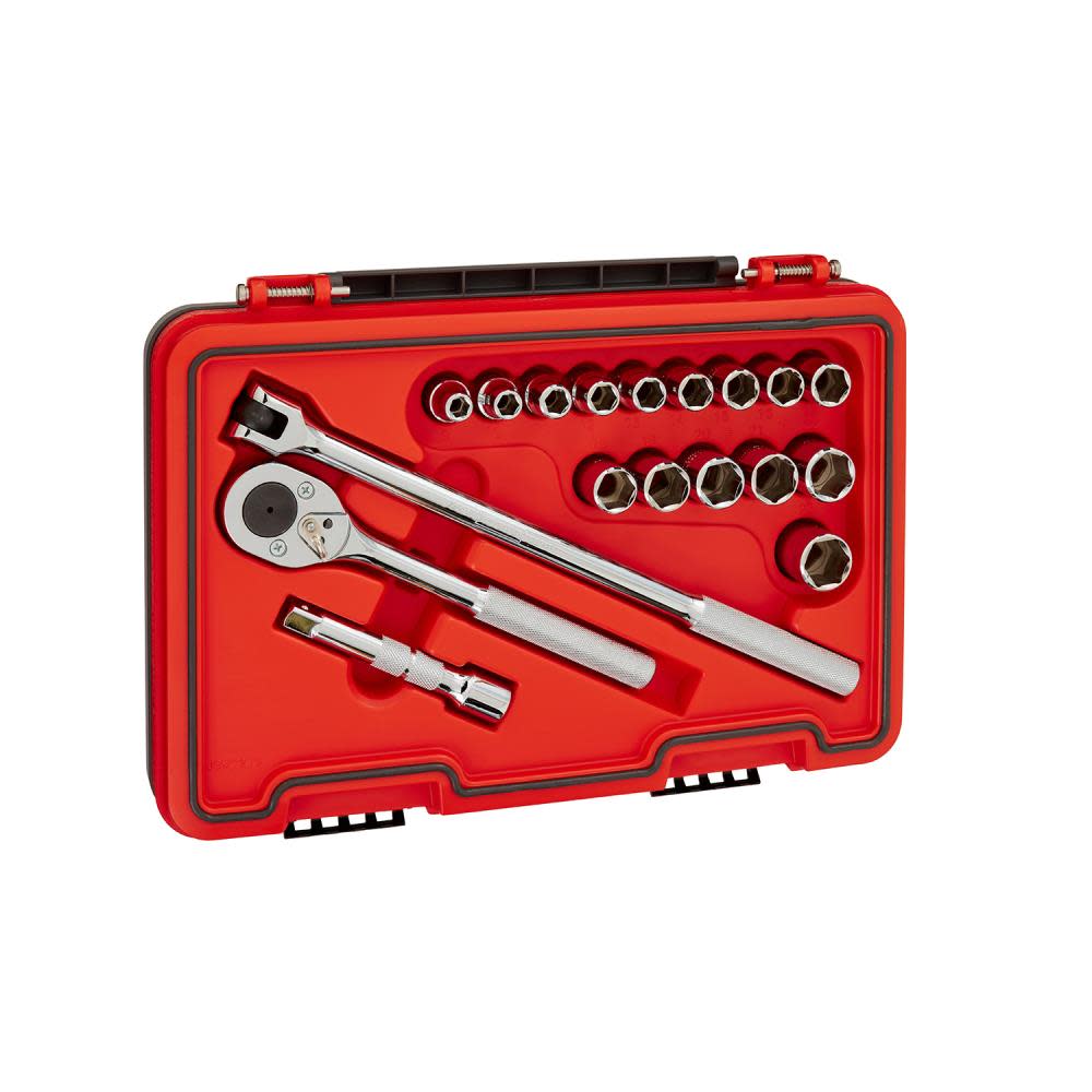 Proto Socket Set 1/2 DR 18pc MM 6pt - Flockneti