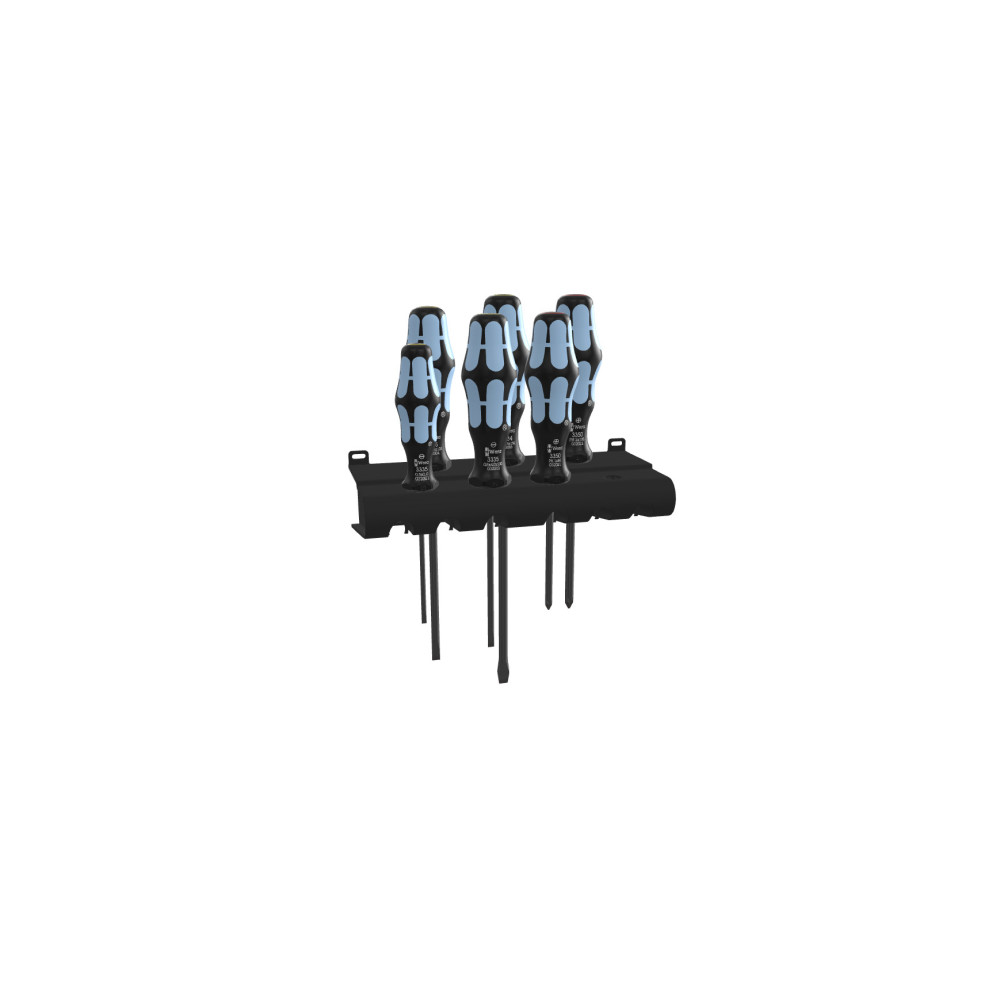 Wera Tools 3334/6 6 Piece Kraftform Plus Screwdriver set - Flockneti