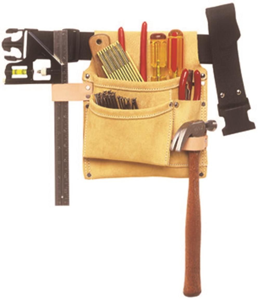 CLC 3 Pocket Nail & Tool Bag with Poly Web Belt - Flockneti