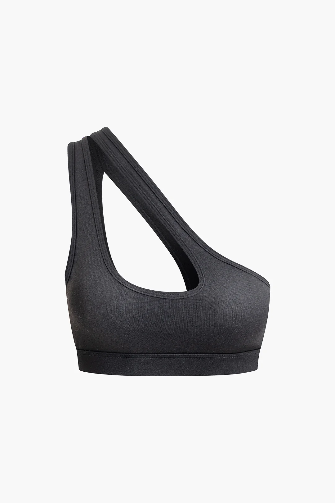 Asymmetrical Hollow Out Sports Bra - Flockneti
