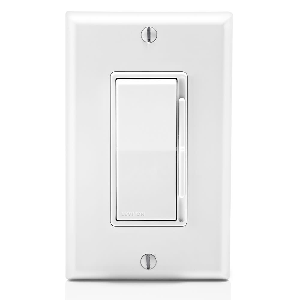 Leviton Decora Dimmer Switch White 1200W Full Range - Flockneti