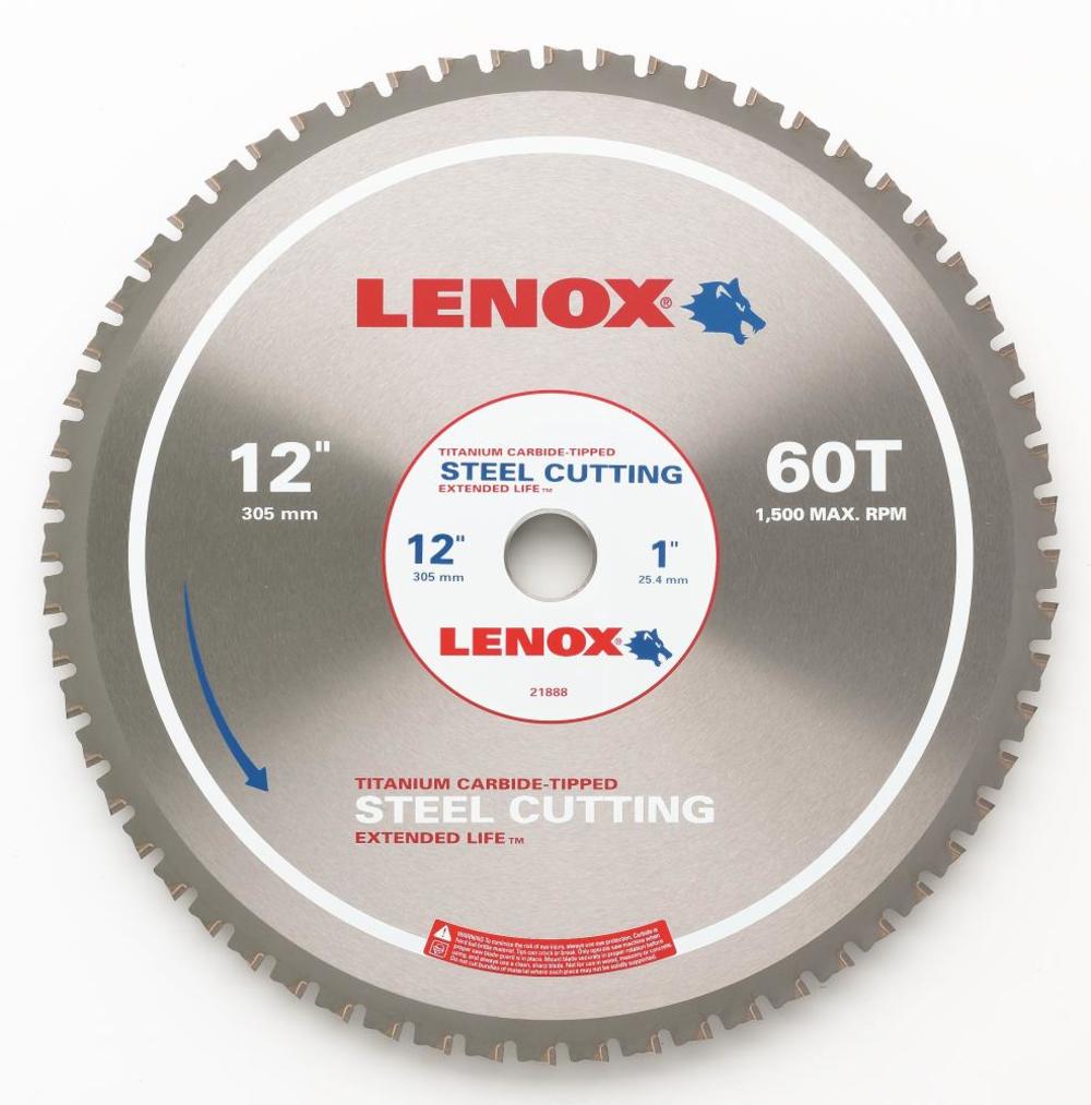 Lenox 12 In. 60 TPI Carbide F/Steel Saw Blade - Flockneti