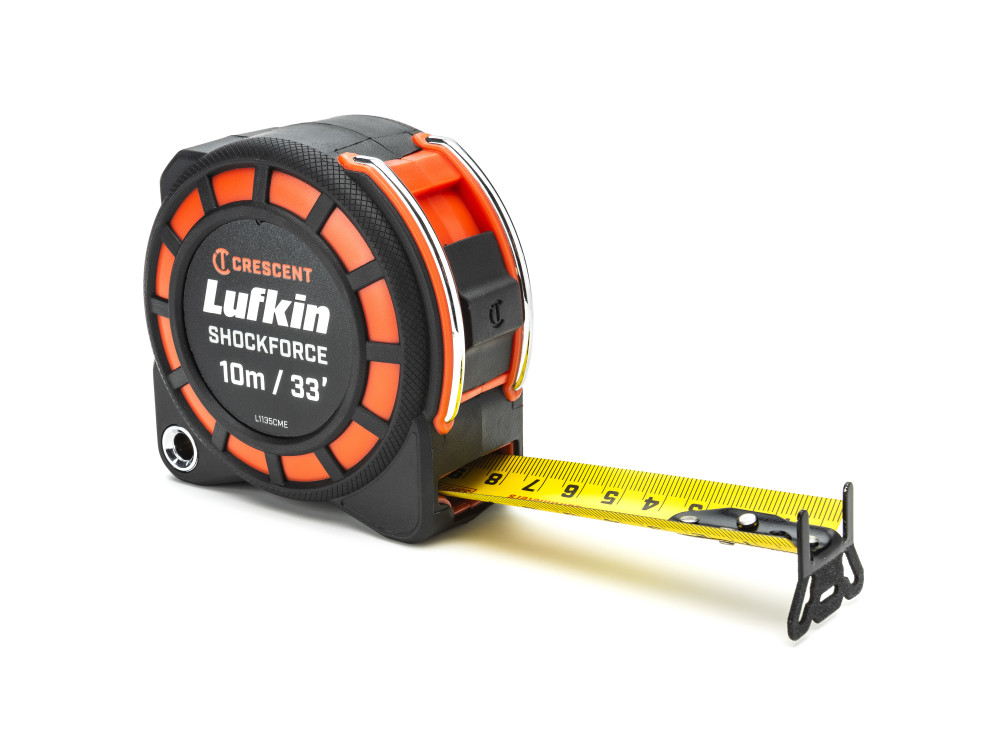 Crescent Lufkin Shockforce Tape Measure Dual Sided 1 3/16 x 10m/33′ - Flockneti