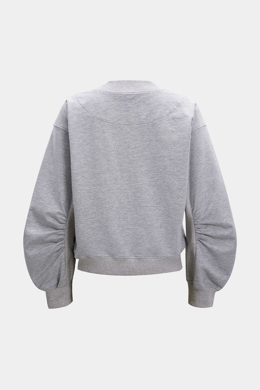 Letter Print Patchwork V-Neck Long Sleeve Sweatshirt - Flockneti
