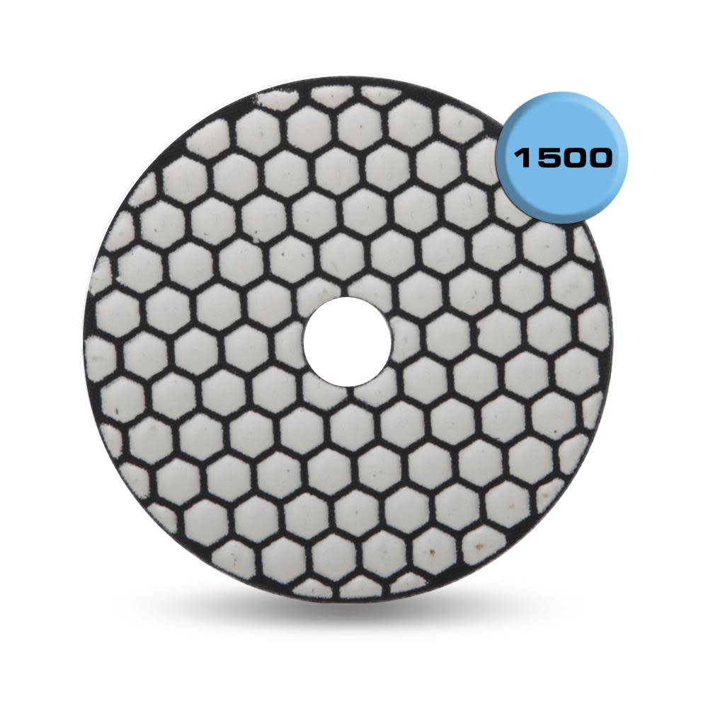 Rubi Tools Resin Dry Polishing Pad 1500 Grit 4 In. - Flockneti