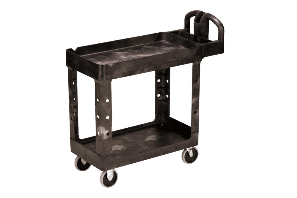 Rubbermaid Heavy Duty 2-Shelf Utility Cart with Lipped Shelf Small - Flockneti