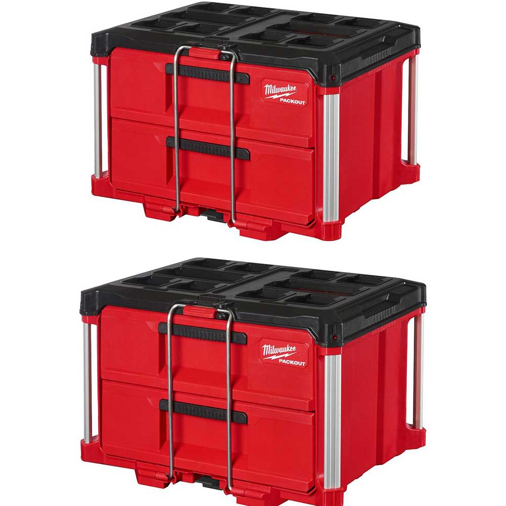 Milwaukee PACKOUT Drawers Tool Box 2 Drawer Bundle - Flockneti