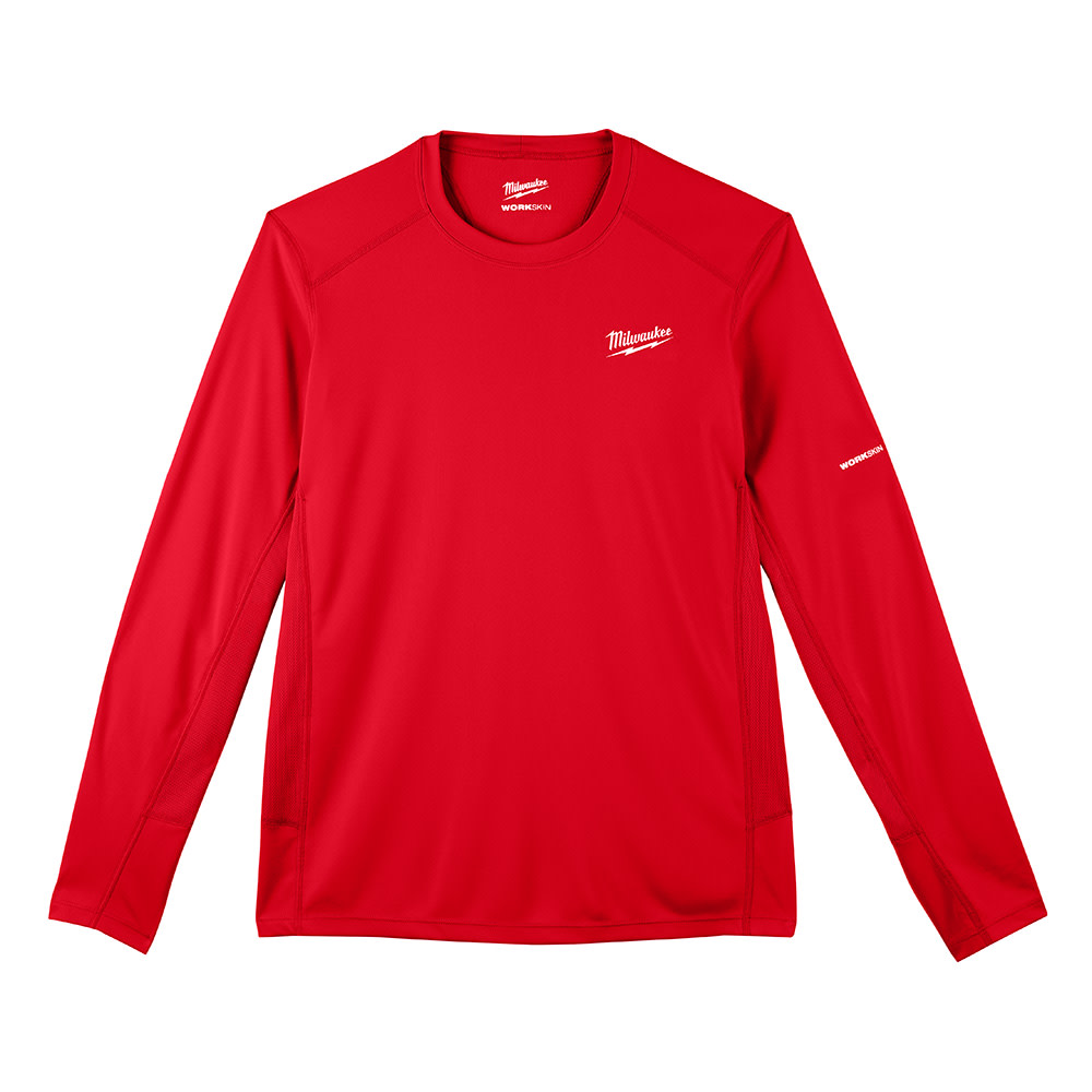 Milwaukee Workskin Lightweight Performance Shirt Long Sleeve Shirt Red Medium - Flockneti