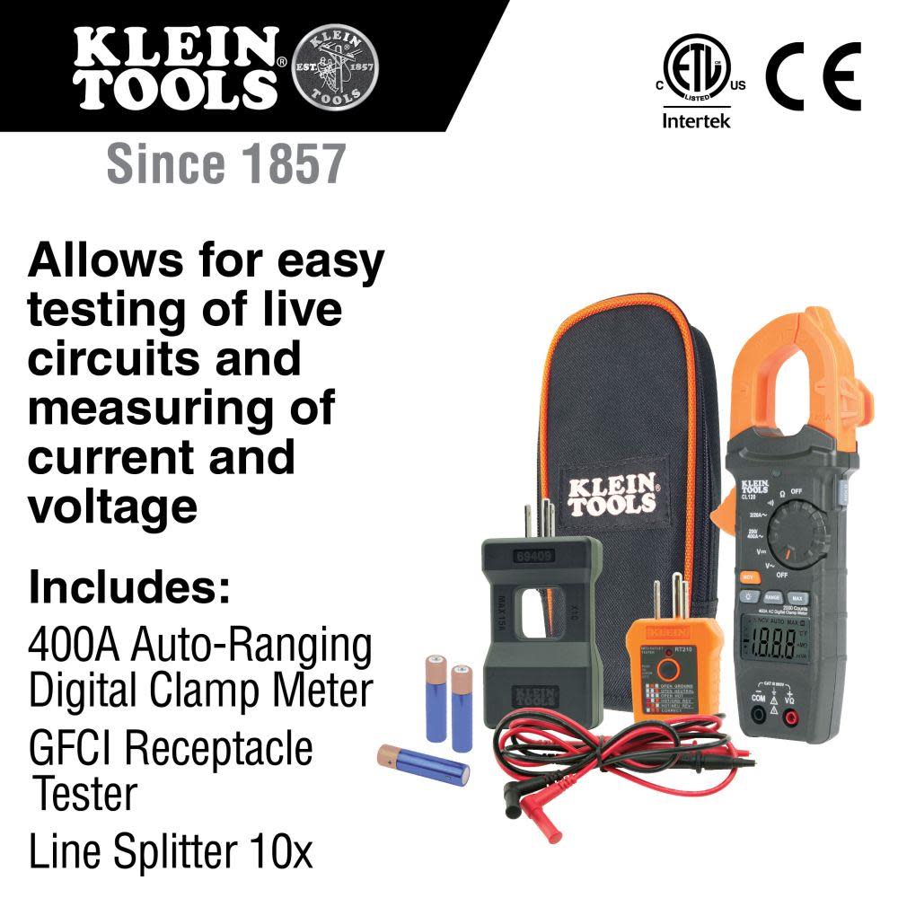 Klein Tools Clamp Meter Electrical Test Kit - Flockneti