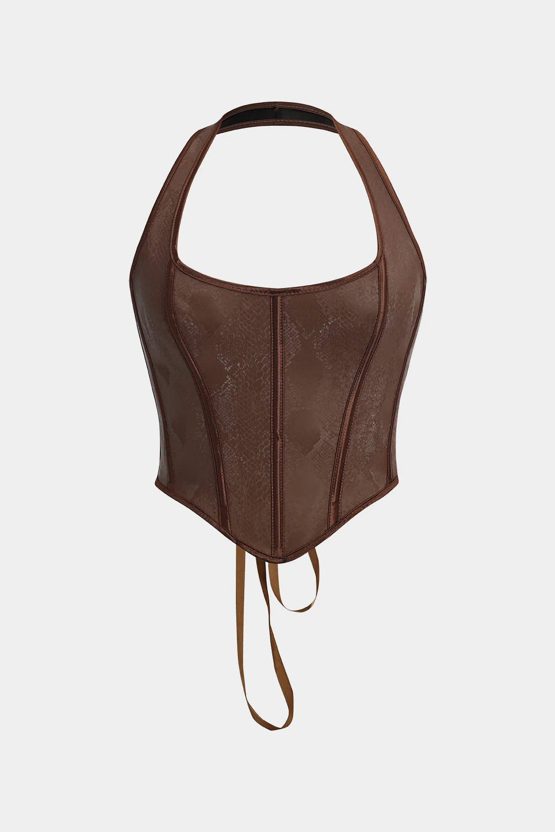Plus Size Tie Back Corset Tank Top - Flockneti