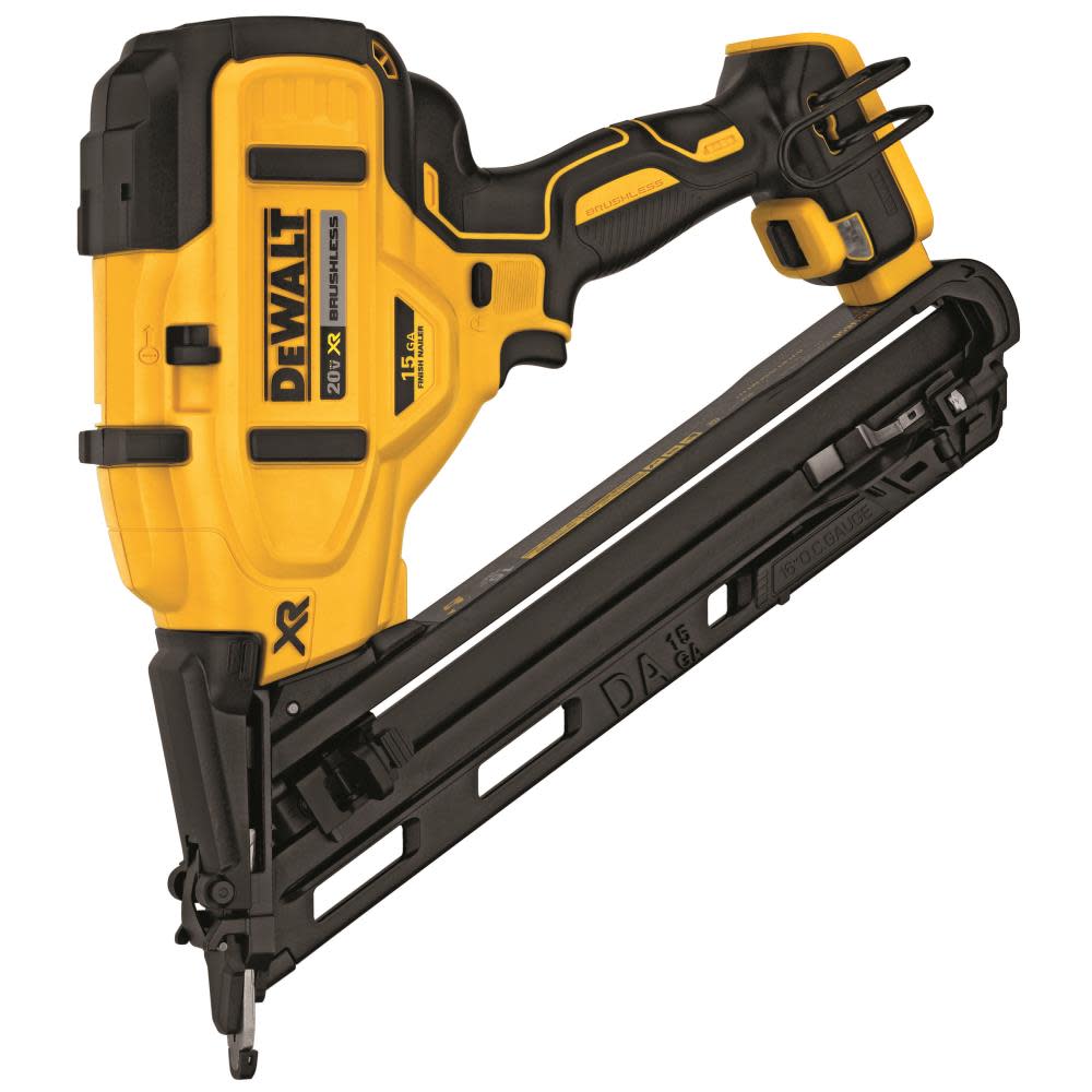 DEWALT 20V MAX* XR 15 GA Angled Finish Nailer – Tool Only - Flockneti
