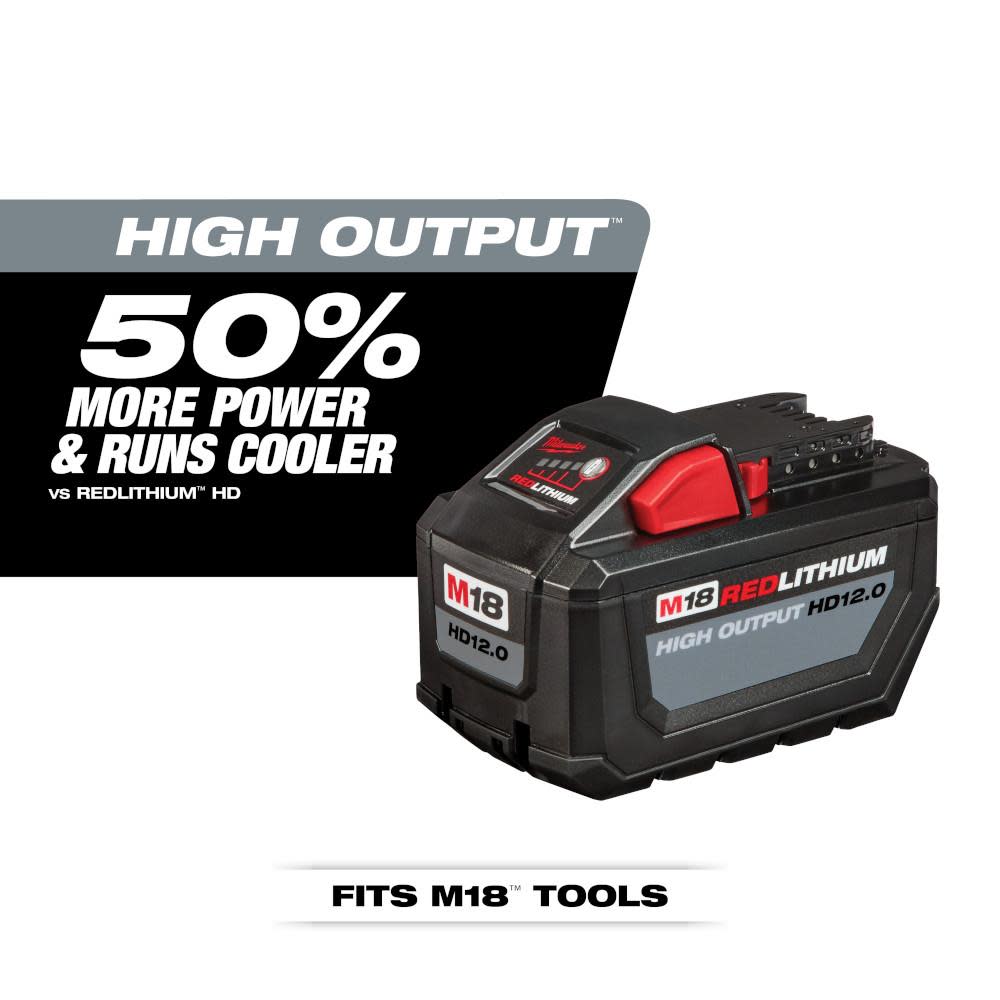 Milwaukee M18 REDLITHIUM HIGH OUTPUT HD 12.0Ah Battery Pack - Flockneti