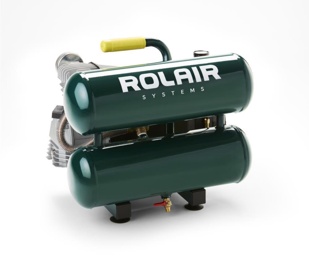 Rolair 2 HP (115V) 4.2 CFM90PSI 4.2 Gallon Quiet Stack Tank Compressor - Flockneti