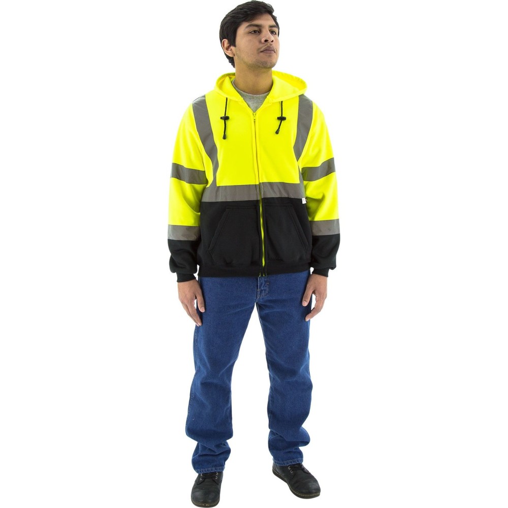 Majestic Glove Hooded Sweatshirt Hi-Vis Yellow 4X - Flockneti