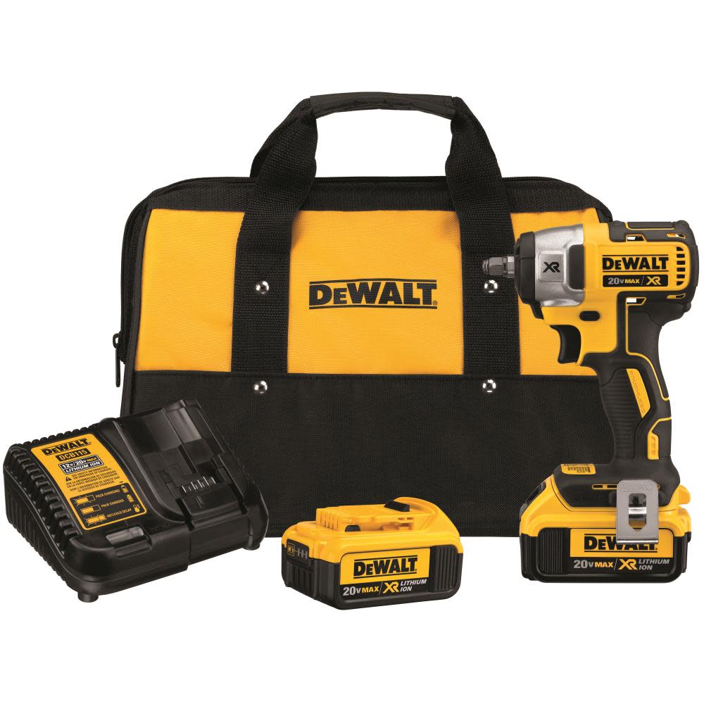 DEWALT 20-volt MAX XR 3/8-in Compact Impact Wrench Kit - Flockneti