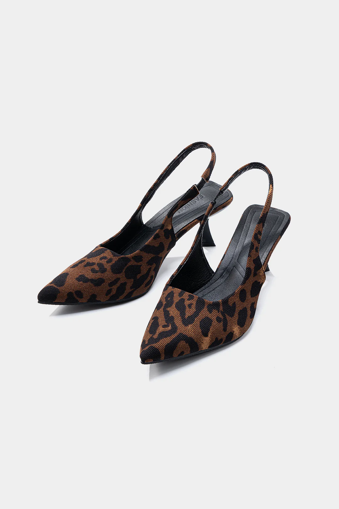 Leopard Print Pointed Toe Heels - Flockneti