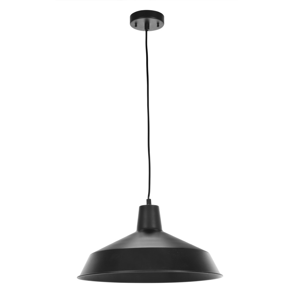 Globe Electric Barnyard Pendant Light 1 Light Matte Black - Flockneti
