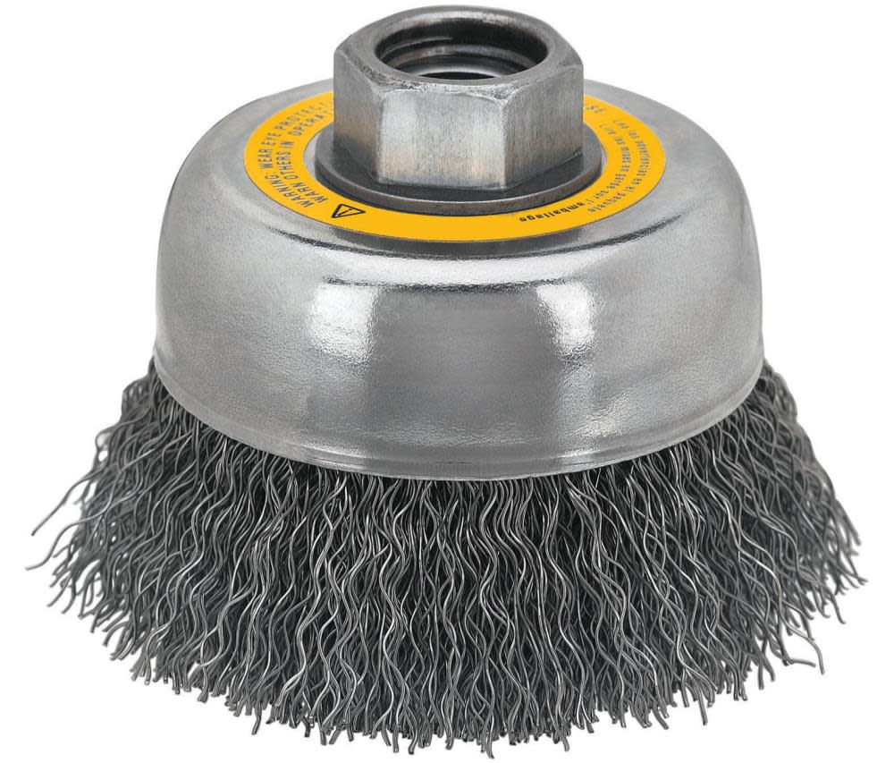 DEWALT 5 In. x 5/8 In. to 11 HP .014 Carbon Crimp Wire Cup Brush - Flockneti
