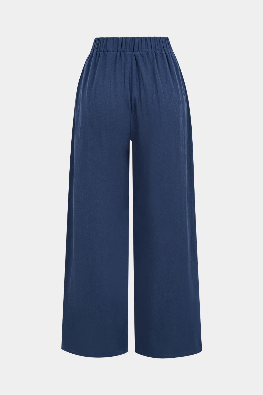 Button Pocket High Waist Wide Leg Pants - Flockneti