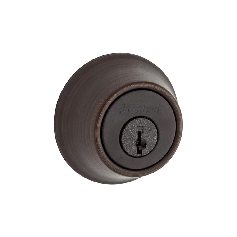 Kwikset Venetian Bronze Single Cylinder Deadbolt with Pin & Tumbler - Flockneti